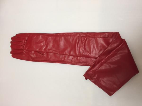 ценный 1 листов натуральная кожа 80cm длинный перчатка * красный цвет размер XL бесплатная доставка ценный 1 листов натуральная кожа 80cm длинный перчатка * красный цвет размер XL бесплатная доставка