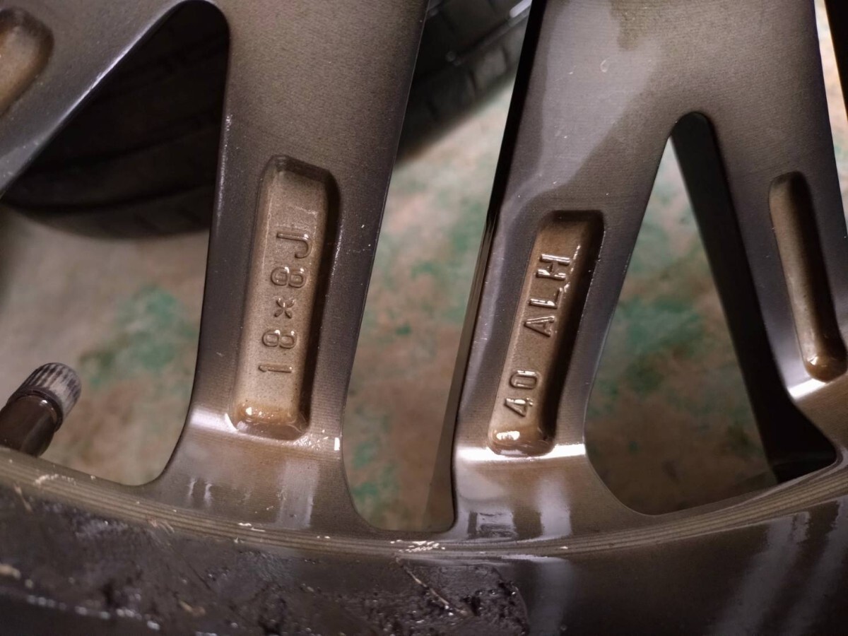 210系 クラウンアスリート 純正ホイール スパッタリング 18インチ 8J PCD114.3 5穴 純正流用 225/45R18_画像10