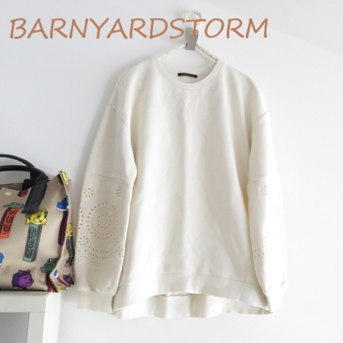 送料込 匿名配送 BARNYARDSTORM　バンヤードストーム　トレーナー　袖レース　サイズ０_画像1