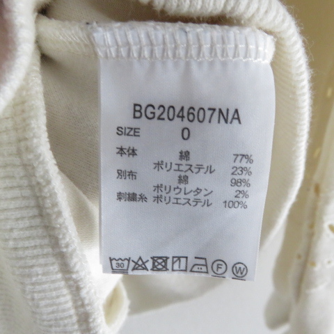 送料込 匿名配送 BARNYARDSTORM　バンヤードストーム　トレーナー　袖レース　サイズ０_画像6