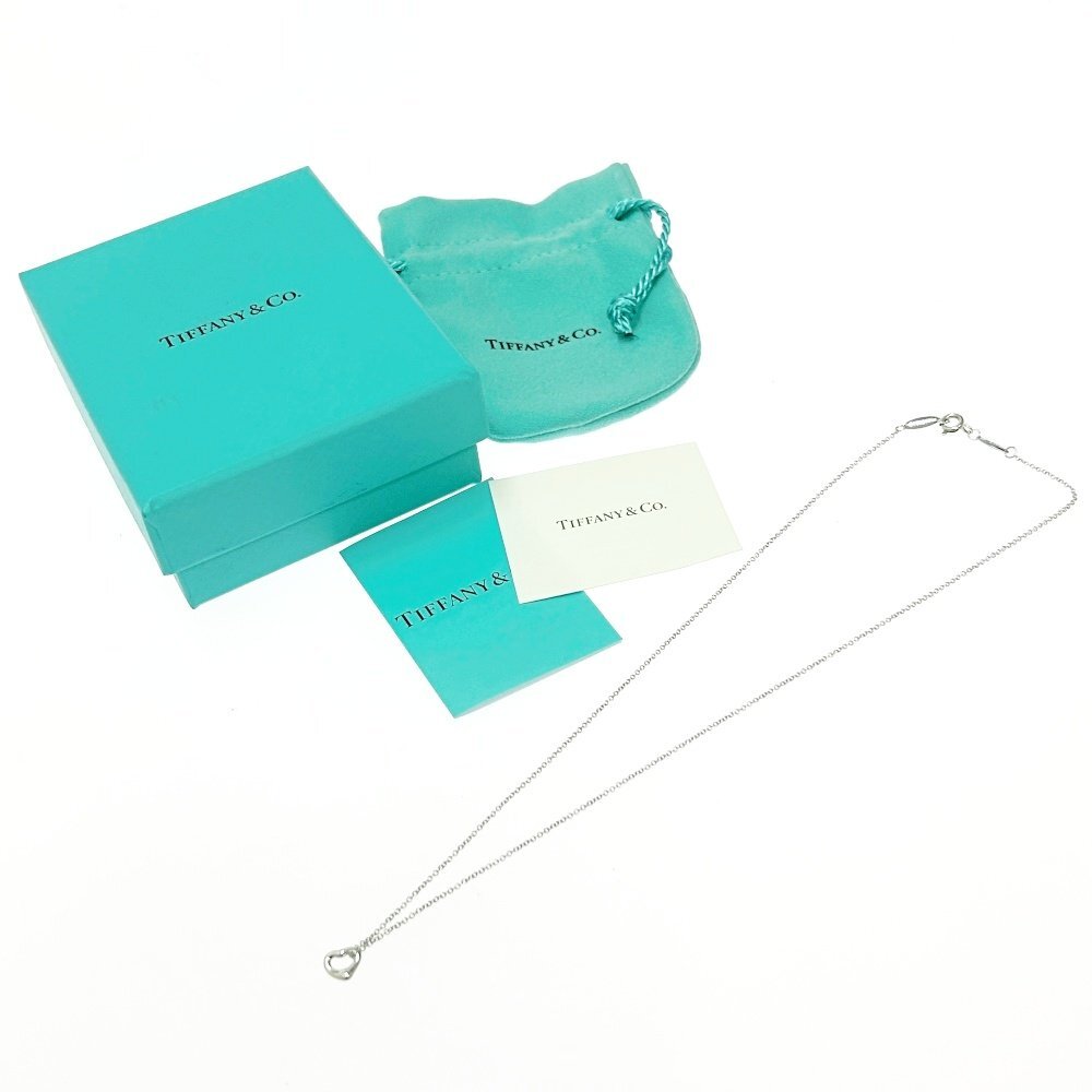 [1 иен старт ][ с коробкой ]TIFFANY & Co. Tiffany серебряный Open Heart Mini 1.4g 925 печать колье 525829