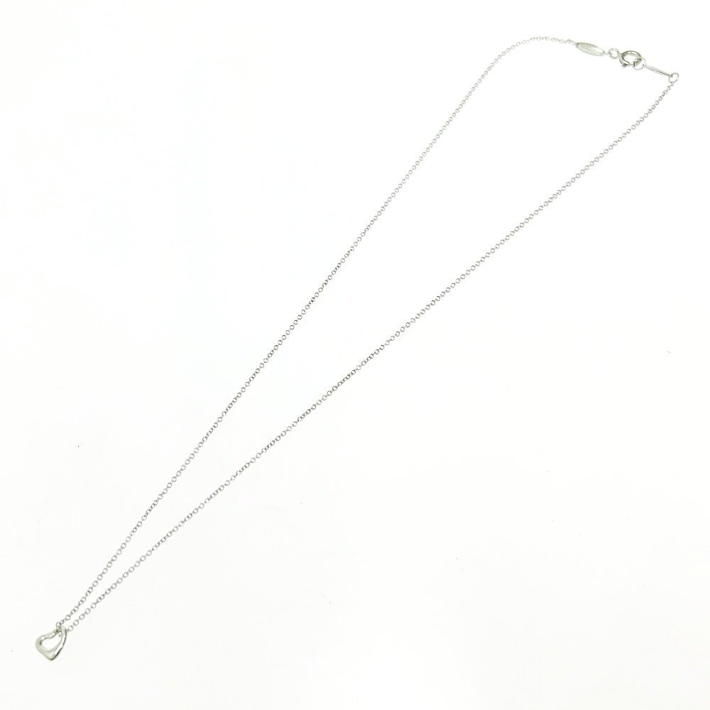 [1 иен старт ][ с коробкой ]TIFFANY & Co. Tiffany серебряный Open Heart Mini 1.4g 925 печать колье 525829