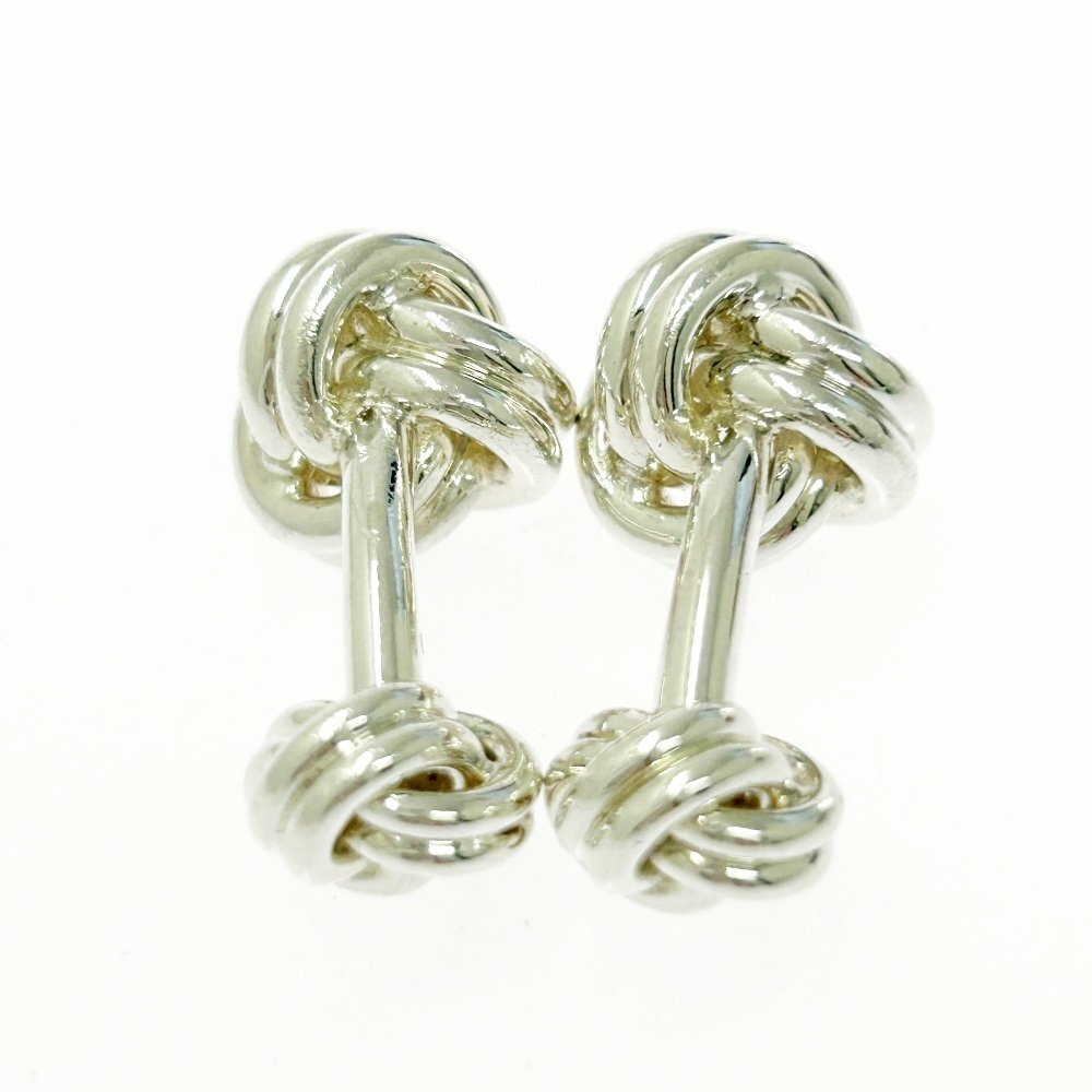 【1円スタート】【保存袋付き】TIFFANY & Co. ティファニー シルバー ダブルノット 総重量17.9g 925刻印 カフス 526936_画像9