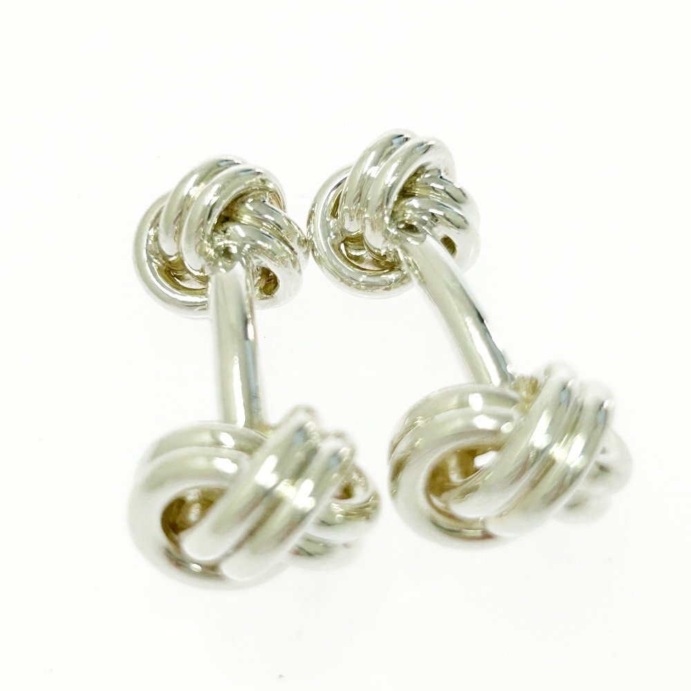 【1円スタート】【保存袋付き】TIFFANY & Co. ティファニー シルバー ダブルノット 総重量17.9g 925刻印 カフス 526936_画像8