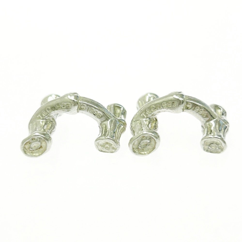 【1円スタート】TIFFANY & Co. ティファニー シルバー バンブー 総重量11.2g 925刻印 カフス 526500_画像2