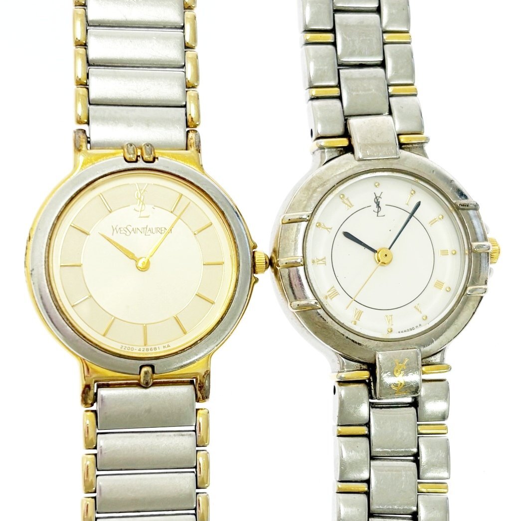[1 иен старт ][ продажа комплектом ]YVES SAINT LAURENTivu* солнечный rolan часы * работа товар * неподвижный * утиль 511762