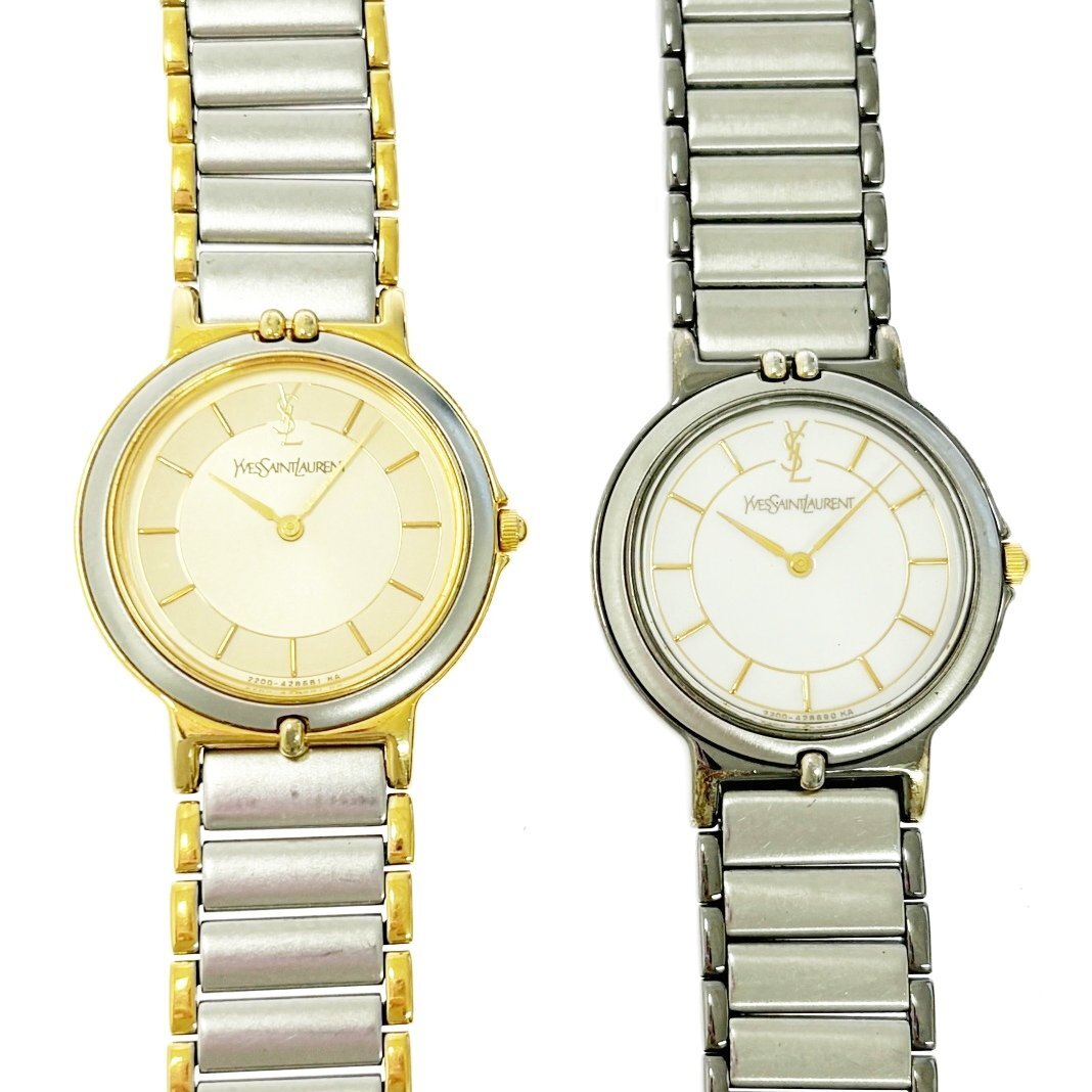 [1 иен старт ][ продажа комплектом ]YVES SAINT LAURENTivu* солнечный rolan часы * работа товар * неподвижный * утиль 510915