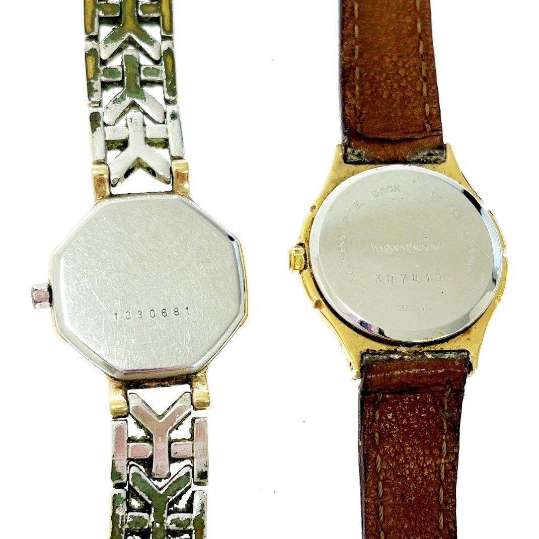 [1 иен старт ][ продажа комплектом ]YVES SAINT LAURENTivu* солнечный rolan часы * работа товар * неподвижный * утиль 511762