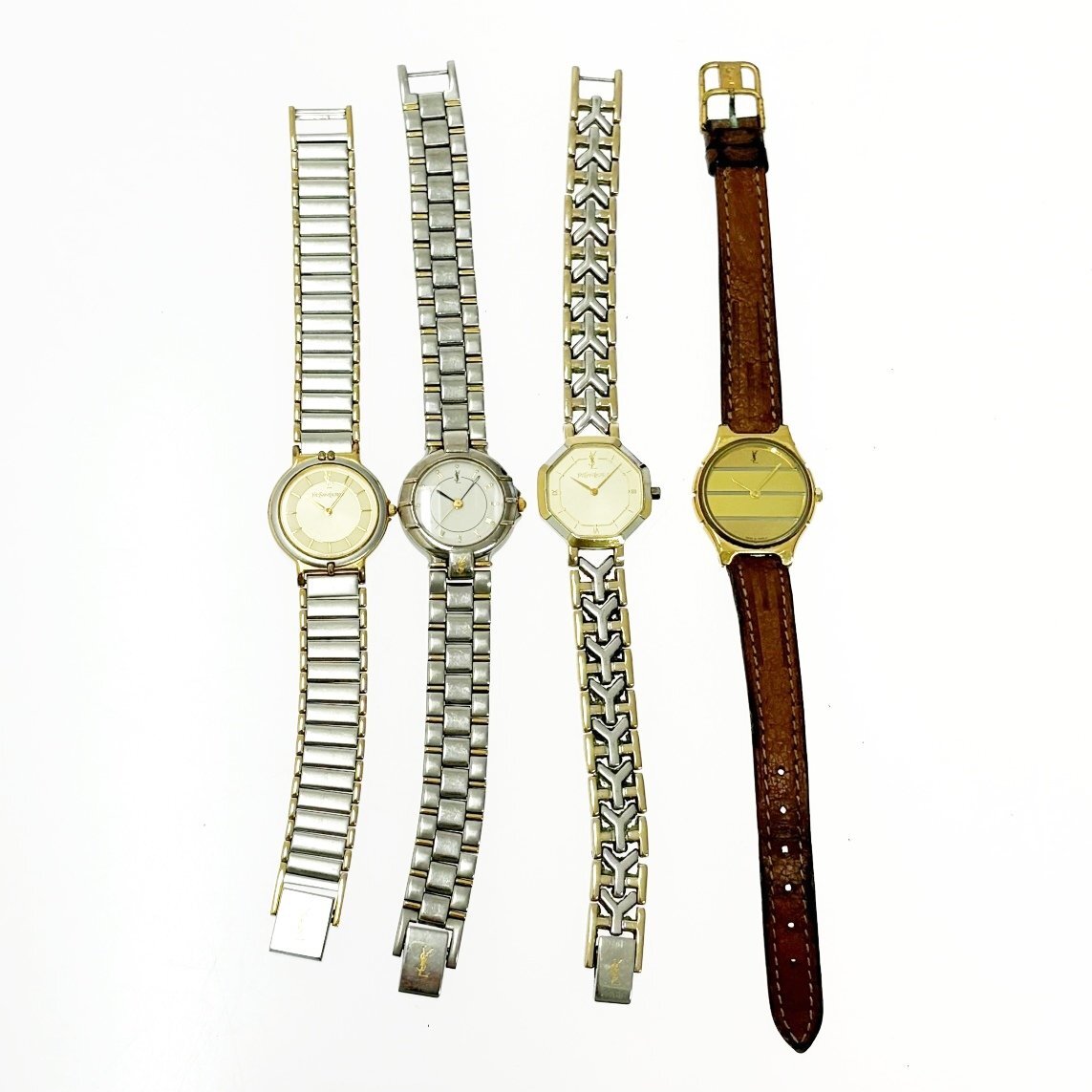 [1 иен старт ][ продажа комплектом ]YVES SAINT LAURENTivu* солнечный rolan часы * работа товар * неподвижный * утиль 511762