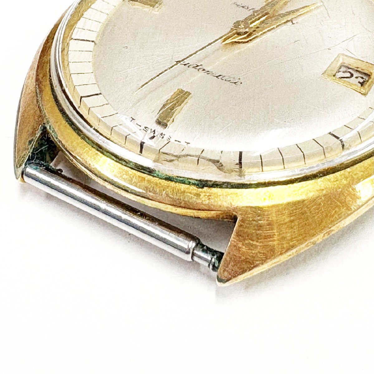 【1円スタート】【訳あり品】HAMILTON ハミルトン デイト GP×SS シルバー文字盤 自動巻き メンズ腕時計 507745_画像6