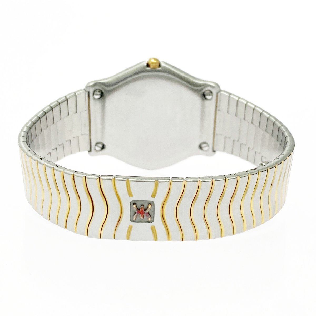 【1円スタート】EBEL エベル 184903 クラシック ウェーブ デイト GP×SS クオーツ メンズ腕時計 ジャンク 516734_画像5