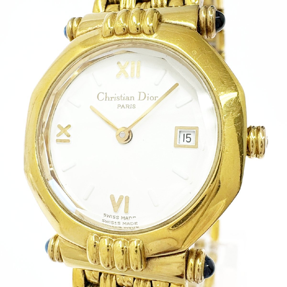 [1 иен старт ]Christian Dior Christian Dior 64151 ok tagon не пропускающее стекло GP кварц женские наручные часы 514984