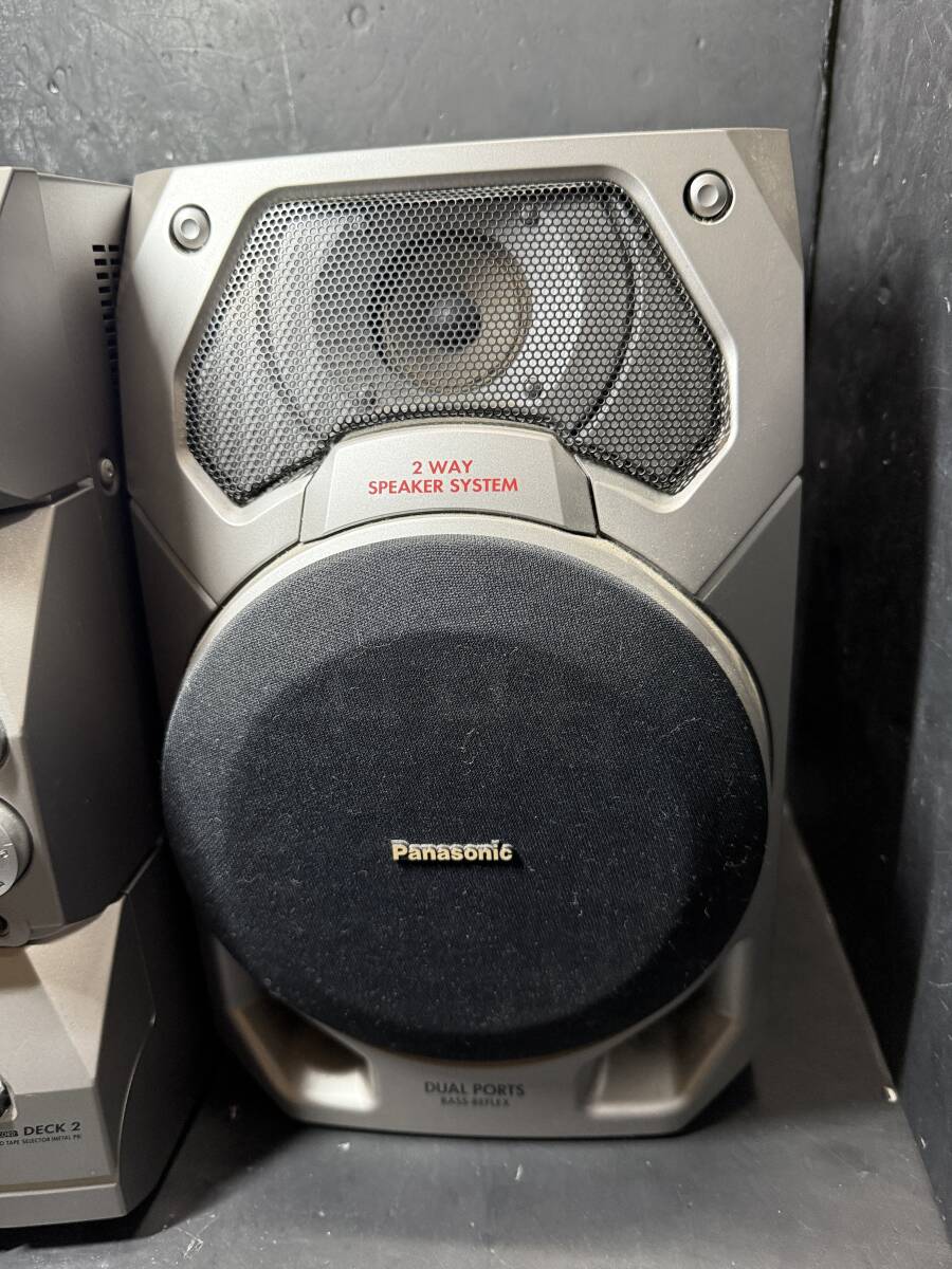 ★コレクター必見 通電可 Panasonic SA-A17 パナソニック 5CDチェンジャー コンポ CD カセットテープ ラジオ Se184_画像5