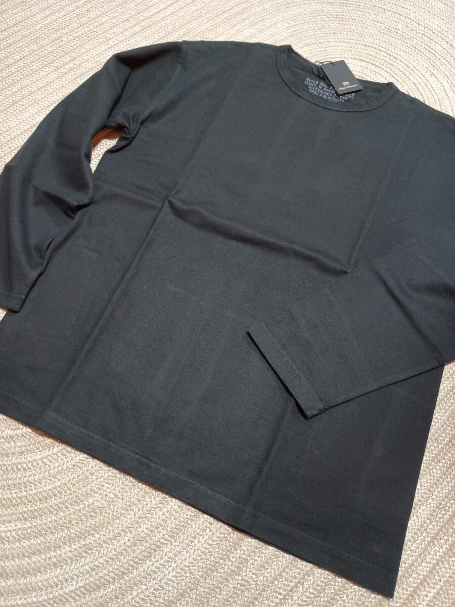 新品 日本製 ナイジェルケーボン 40's 9.5オンス 長袖 Tシャツ 52 XL ブラック 黒 メンズ Nigel Cabourn 国内正規品 無地 定価14300_画像1