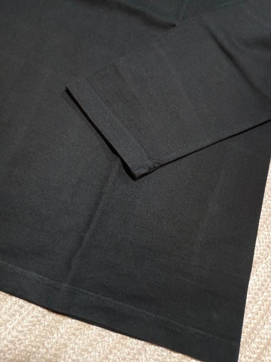 新品 日本製 ナイジェルケーボン 40's 9.5オンス 長袖 Tシャツ 52 XL ブラック 黒 メンズ Nigel Cabourn 国内正規品 無地 定価14300_画像2