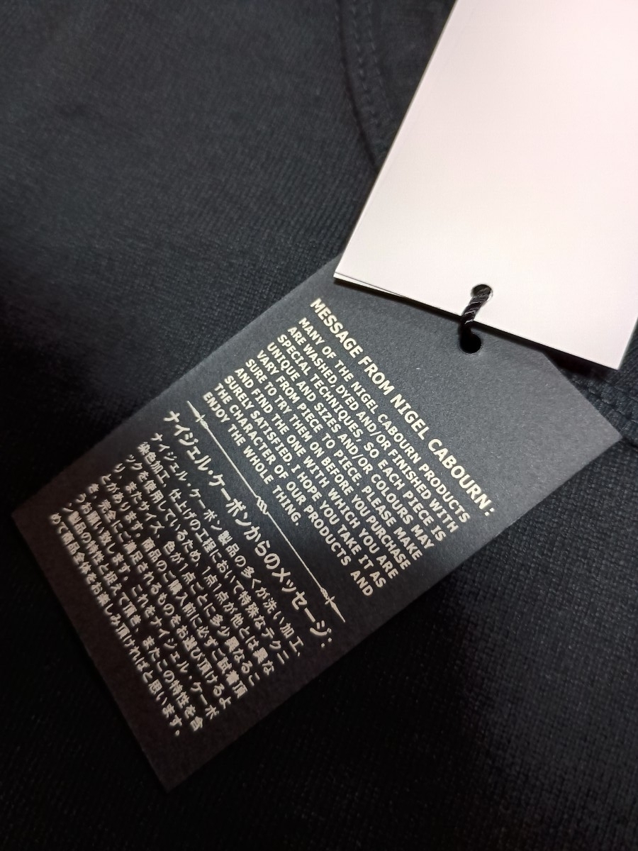 新品 日本製 ナイジェルケーボン 40's 9.5オンス 長袖 Tシャツ 52 XL ブラック 黒 メンズ Nigel Cabourn 国内正規品 無地 定価14300_画像4