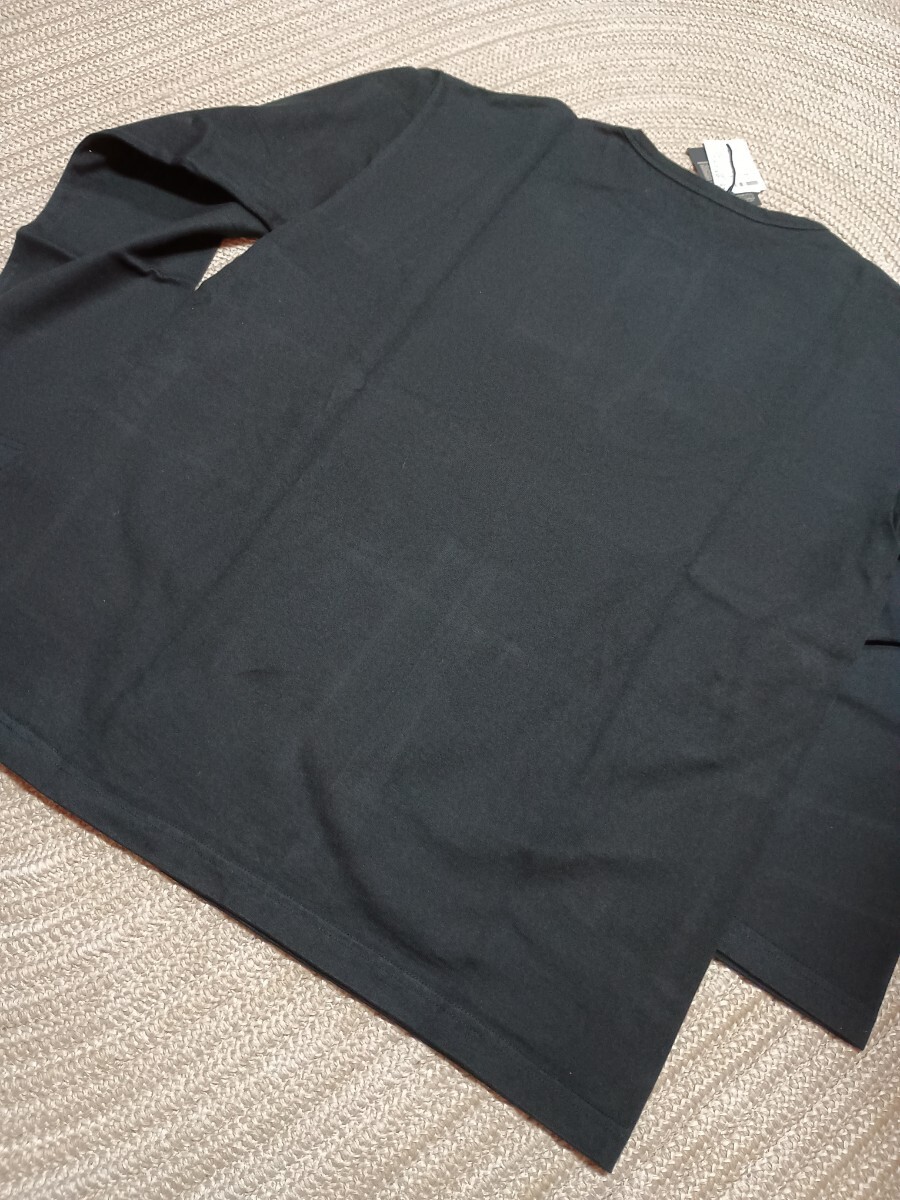 新品 日本製 ナイジェルケーボン 40's 9.5オンス 長袖 Tシャツ 52 XL ブラック 黒 メンズ Nigel Cabourn 国内正規品 無地 定価14300_画像5