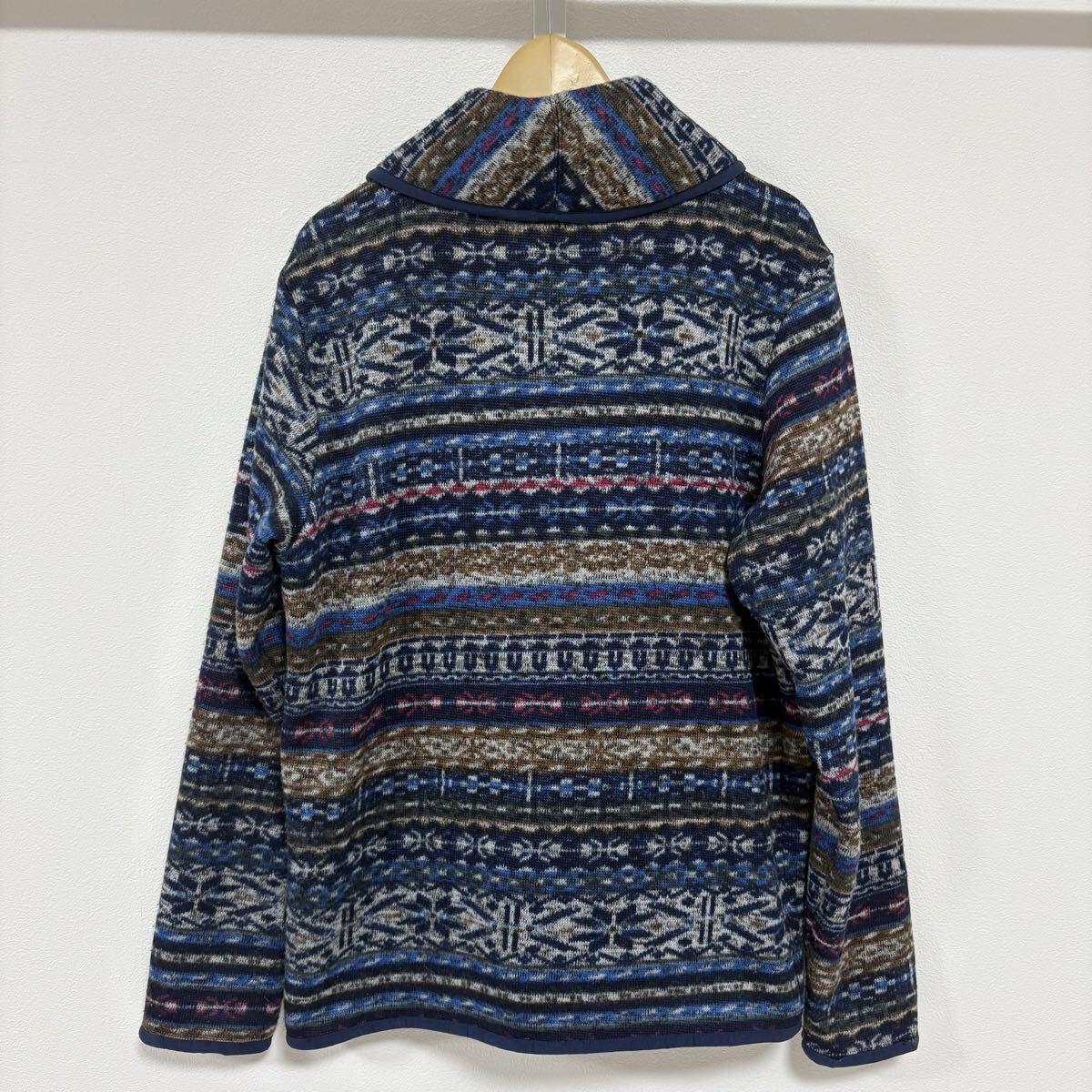 BEAMS 総柄ジャケット　ショールカラーカーディガン　ノルディック柄ジャケット_画像7