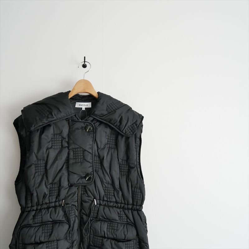 〇2024AW・人気完売品 / ENFOLD エンフォルド / CHECK-QUILT VEST ベスト 38 / 300HA130-1360 / 2510-1338_画像2