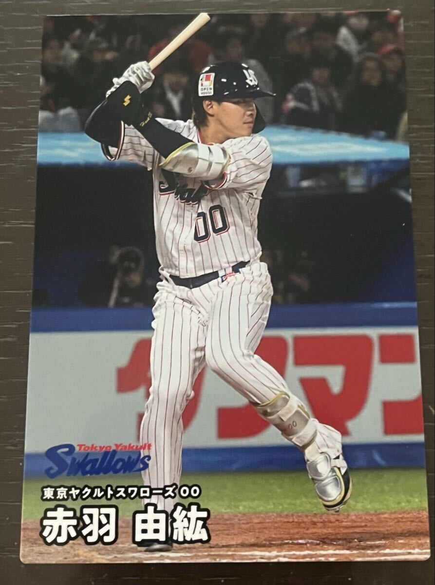 同梱可能☆カルビー プロ野球チップス☆2025年 東京ヤクルトスワローズ 赤羽 由紘内野手ノーマルカード_画像1
