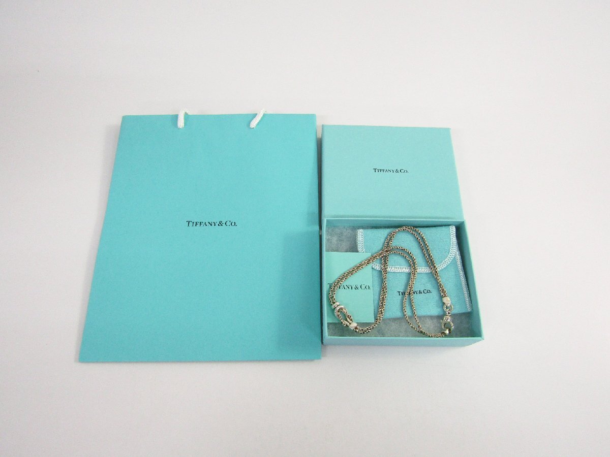 TIFFANY＆Co ティファニー ダブルロープ センターノット ネックレス 925 シルバー▽Y2935_画像2