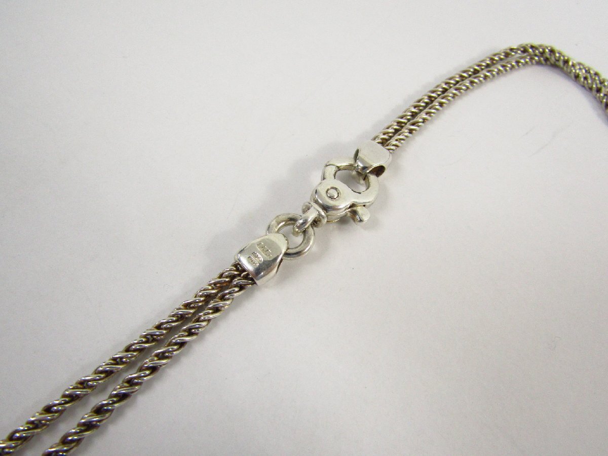 TIFFANY＆Co ティファニー ダブルロープ センターノット ネックレス 925 シルバー▽Y2935_画像4