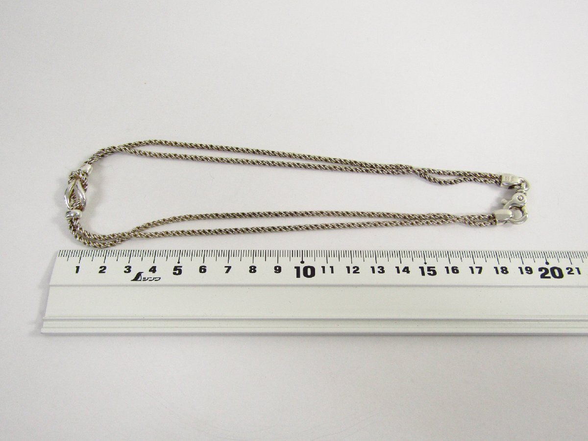 TIFFANY＆Co ティファニー ダブルロープ センターノット ネックレス 925 シルバー▽Y2935_画像7