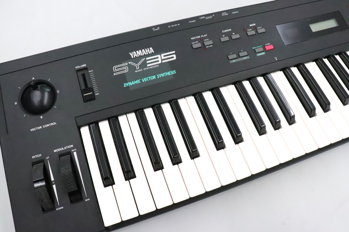 ★【動作OK】【付属品付き】YAMAHA ヤマハ SY35 / KS15 / LG100 / MDR-5 / PA-3C / PA-3 シンセサイザー 電子ピアノ_BFM_C1021-F018_画像2