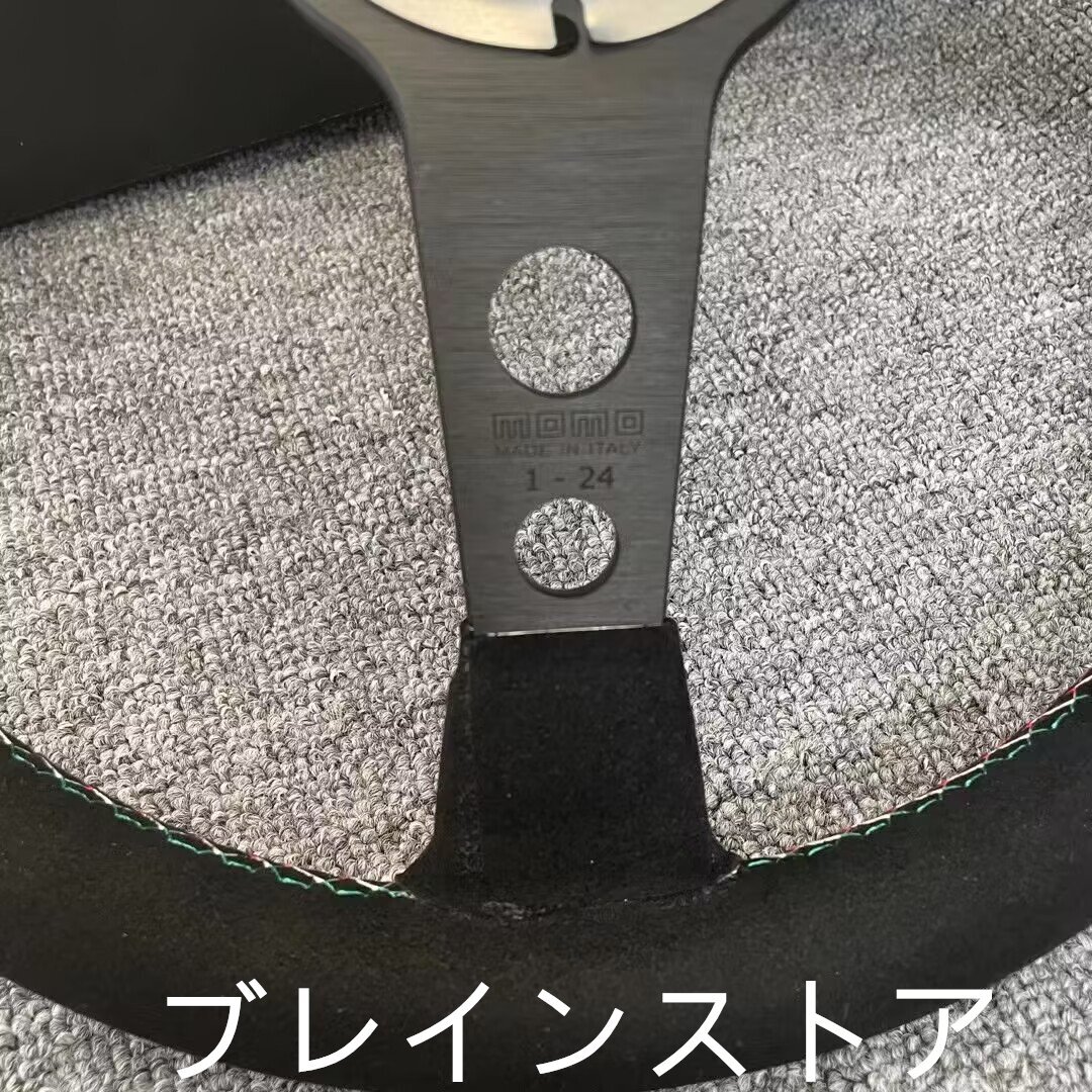 MOMO 350mm/14インチ ブラック ステアリング 60周年記念モデル スエード 車ハンドル_画像7
