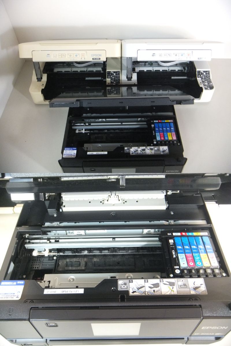 EPSON エプソン★3台セット EP-806AB PX-049A インクジェット複合機 プリンター 通電確認 ジャンク_画像6