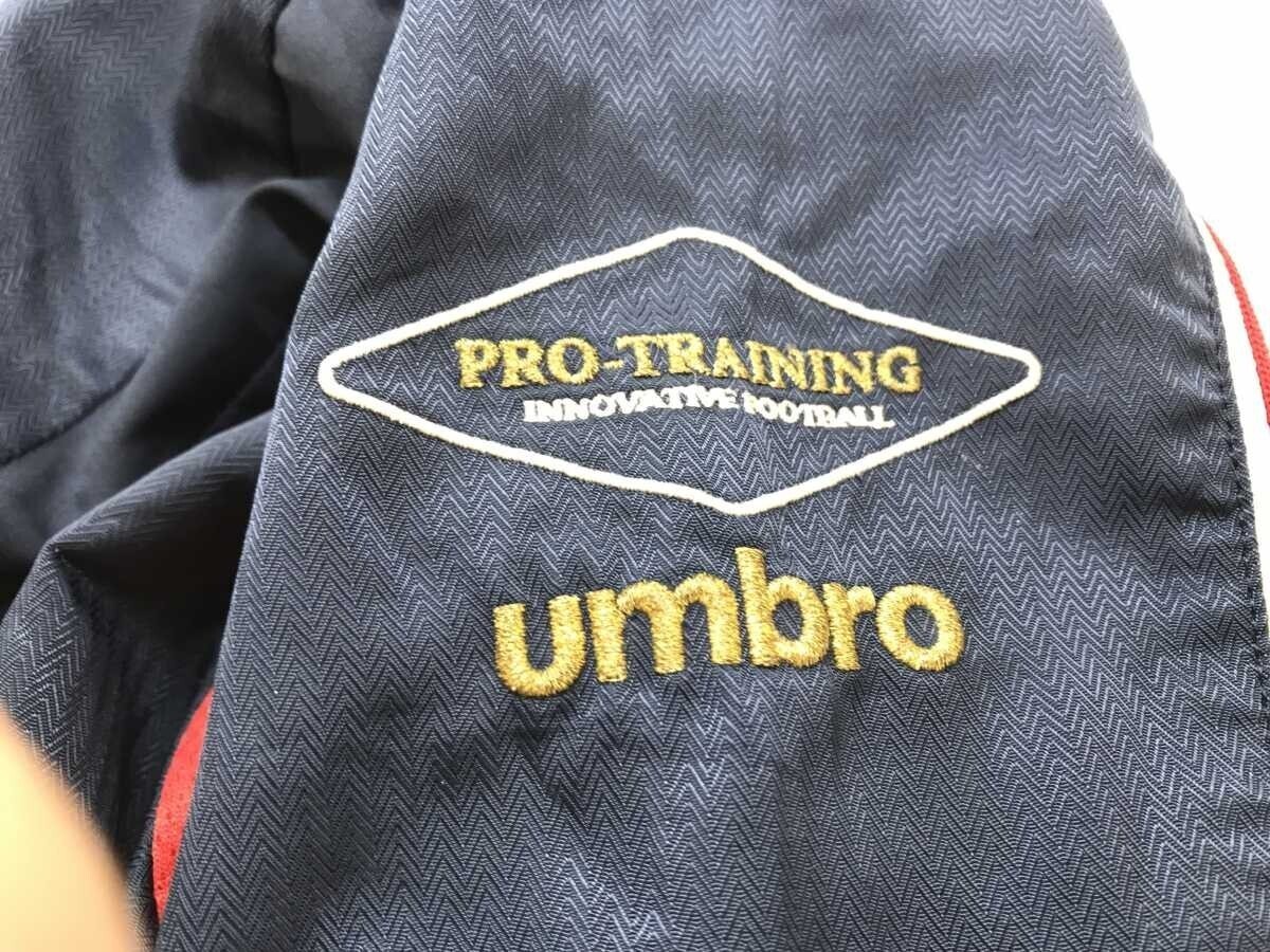 アンブロ UMBRO デサント DESCENTE スポーツ サッカー トレーニング 両面ビッグロゴプリント ピステ シャツ メンズ ポリエステル100% O 紺_画像5