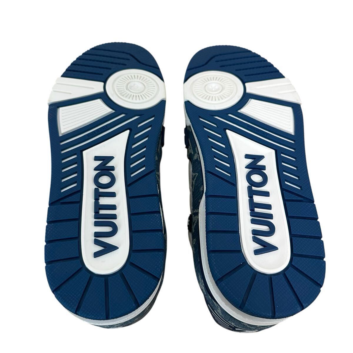 LOUIS VUITTON tray na- линия монограмма Denim спортивные туфли голубой 