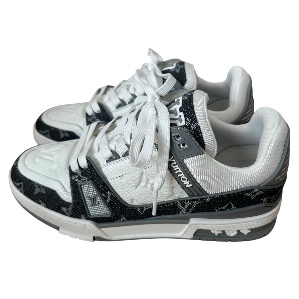 LOUIS VUITTON tray na- линия монограмма Denim серый 