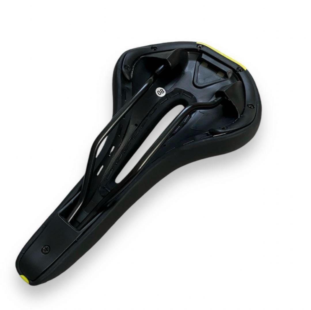 自転車サドル 低反発スポーツサドル 痛み軽減 穴あきタイプ イエロー　黄_画像4