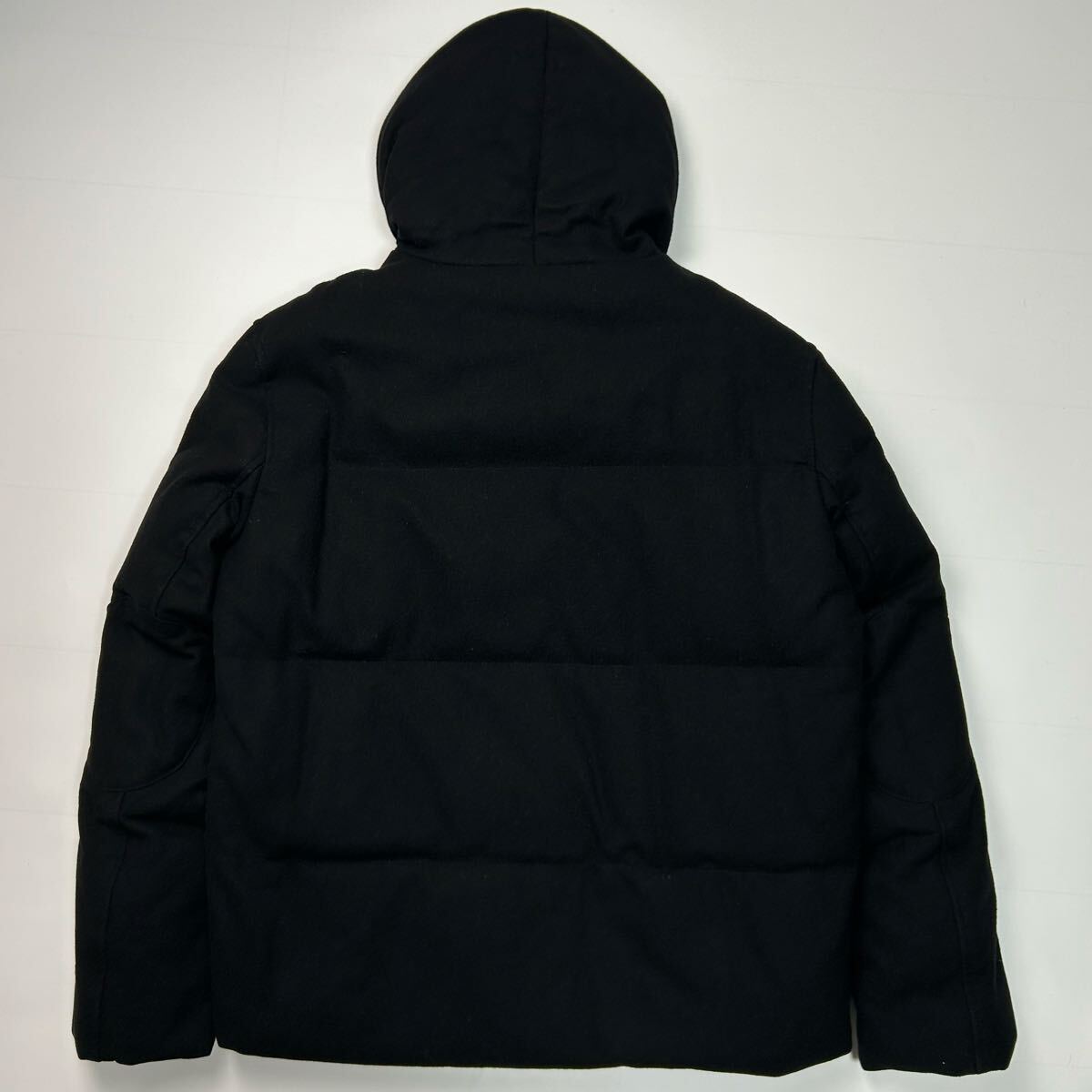 美品★ Lサイズ ARMANI EXCHANGE アルマーニエクスチェンジ ダウンジャケット ダウンコート ダッフルコート 羊毛 ブラック 黒 アウター_画像3