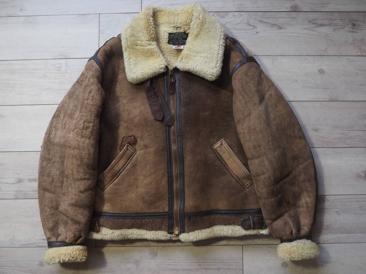 AVIREX LIMITED TYPE B-3 ムートンフライトジャケット 40 USA製 90sアヴィレックス_画像1