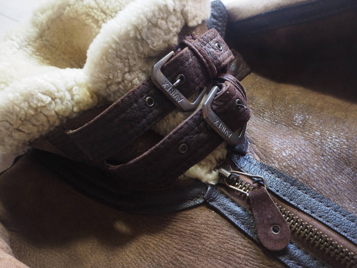 AVIREX LIMITED TYPE B-3 ムートンフライトジャケット 40 USA製 90sアヴィレックス_画像2