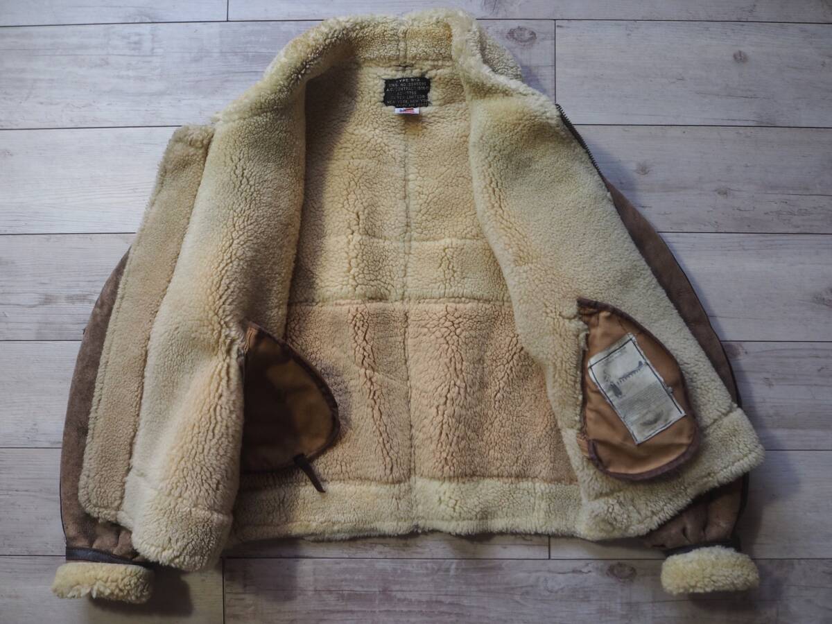 AVIREX LIMITED TYPE B-3 ムートンフライトジャケット 40 USA製 90sアヴィレックス_画像5