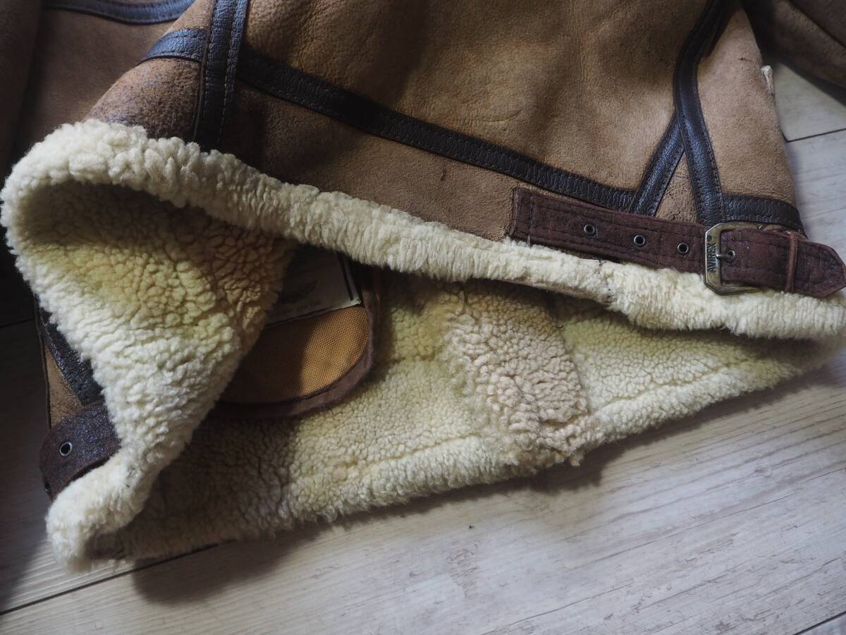 AVIREX LIMITED TYPE B-3 ムートンフライトジャケット 40 USA製 90sアヴィレックス_画像7