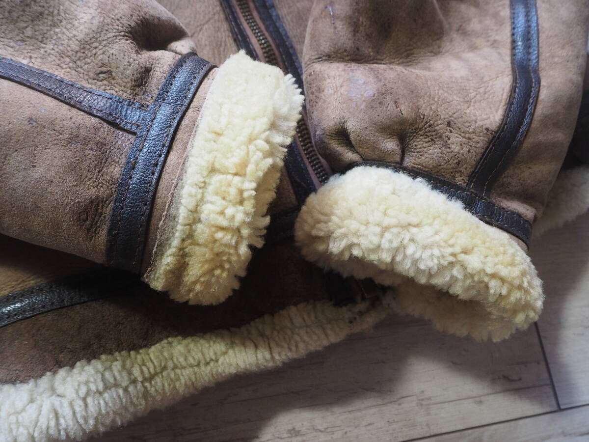 AVIREX LIMITED TYPE B-3 ムートンフライトジャケット 40 USA製 90sアヴィレックス_画像8