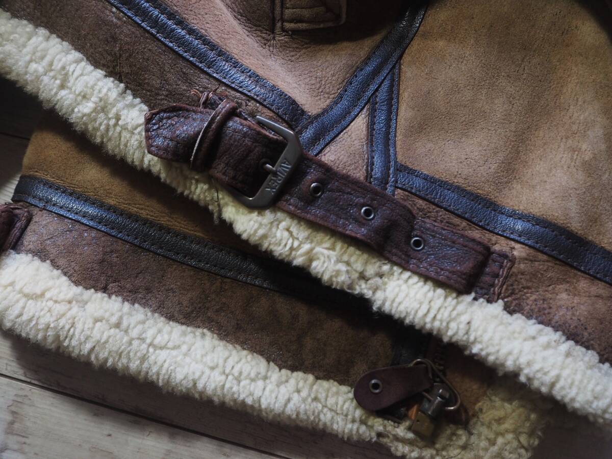 AVIREX LIMITED TYPE B-3 ムートンフライトジャケット 40 USA製 90sアヴィレックス_画像10
