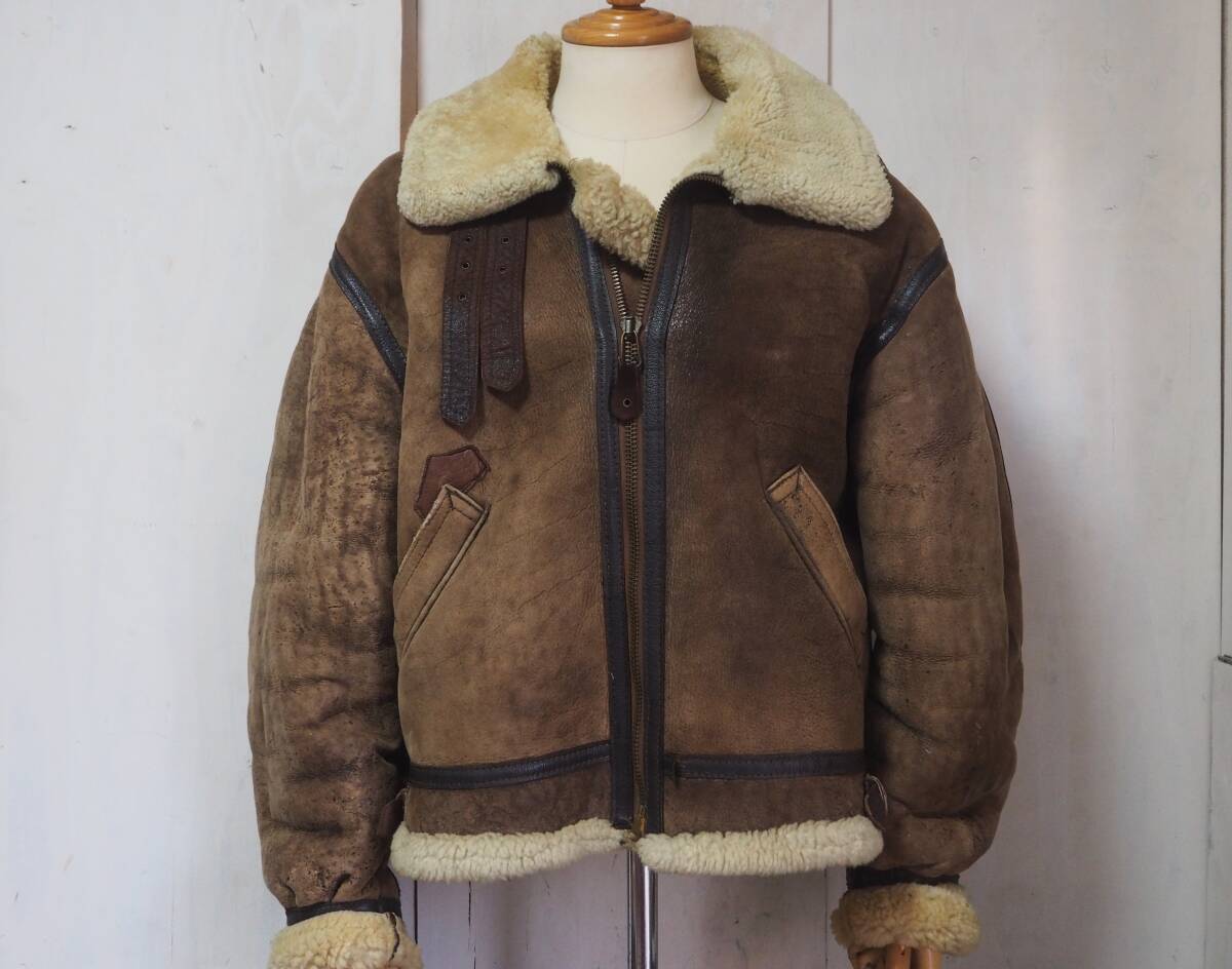 AVIREX LIMITED TYPE B-3 ムートンフライトジャケット 40 USA製 90sアヴィレックス_画像3