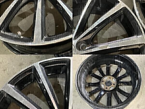 (W7B050M)17x5.5J +45 4穴 PCD100 ハブ67 ムーブ タント ワゴンR N-BOX コペン 17インチ アルミホイール ブラポリ 軽自動車 インチアップ_画像3