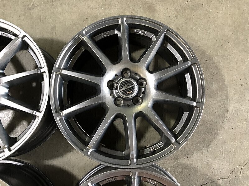 (W7C003TA)17x7J SCHNEIDER +53 5穴 PCD100 ハブ67 17インチ アルミホイール インプレッサ レガシィ ウィッシュ プリウス エクシーガ_画像3
