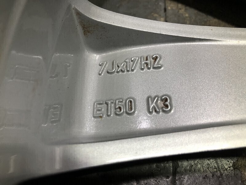 (W7H107M)17x7J VOLVO純正 V40 オフセット50 5穴 PCD108 ハブ63 ボルボ V70 V60 V40 C30 S60 S40 XC60 17インチ_画像8