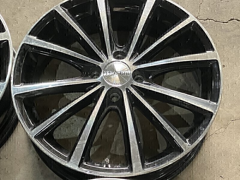 (W7B050M)17x5.5J +45 4穴 PCD100 ハブ67 ムーブ タント ワゴンR N-BOX コペン 17インチ アルミホイール ブラポリ 軽自動車 インチアップ_画像5