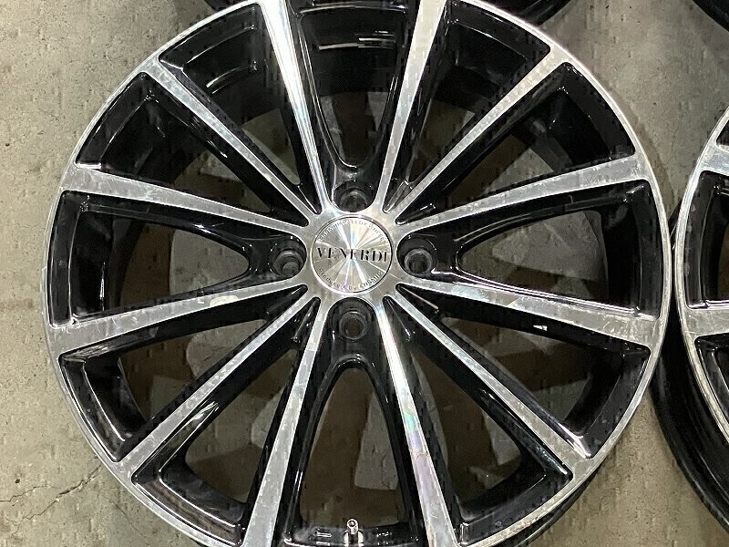 (W7B050M)17x5.5J +45 4穴 PCD100 ハブ67 ムーブ タント ワゴンR N-BOX コペン 17インチ アルミホイール ブラポリ 軽自動車 インチアップ_画像7