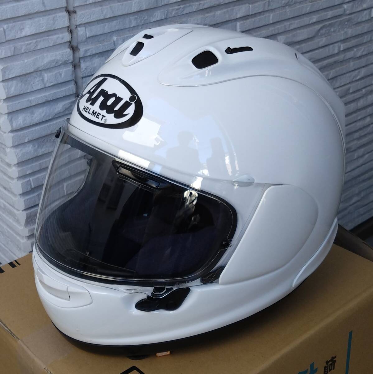 【中古】Arai アライ RX-7X ホワイト Mサイズ 57-58cm_画像1