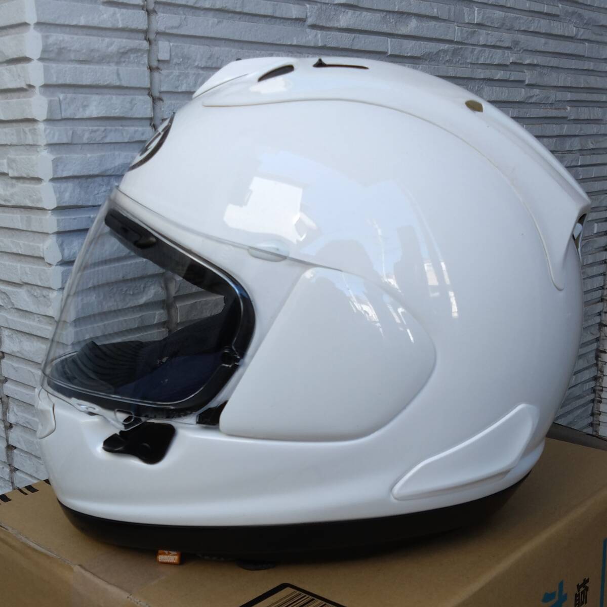 【中古】Arai アライ RX-7X ホワイト Mサイズ 57-58cm_画像2