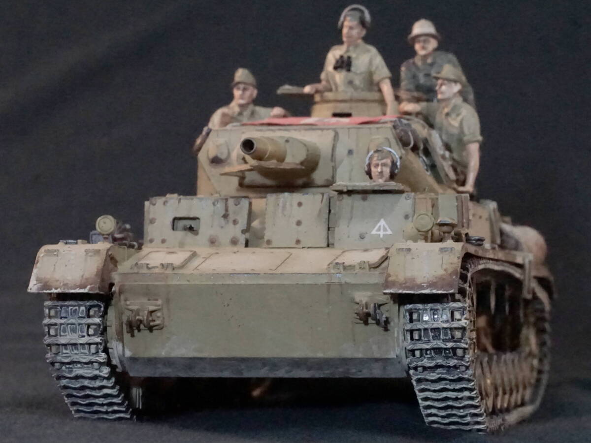 タミヤ 1/35 ドイツ IV号戦車D型プラモデル(35096)塗装済完成品 人形5体を追加 アフリカ軍団_画像10